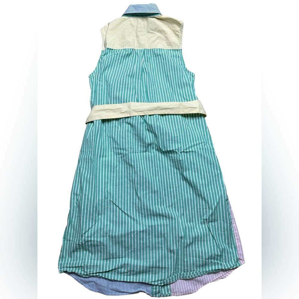 J. Crew Striped Color Block Shirt Dress W/ Belt - Picture 7 of 12